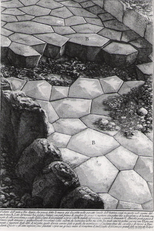 pavimentazione dell'antica via Appia (stampa, serie) by Piranesi Giovanni B